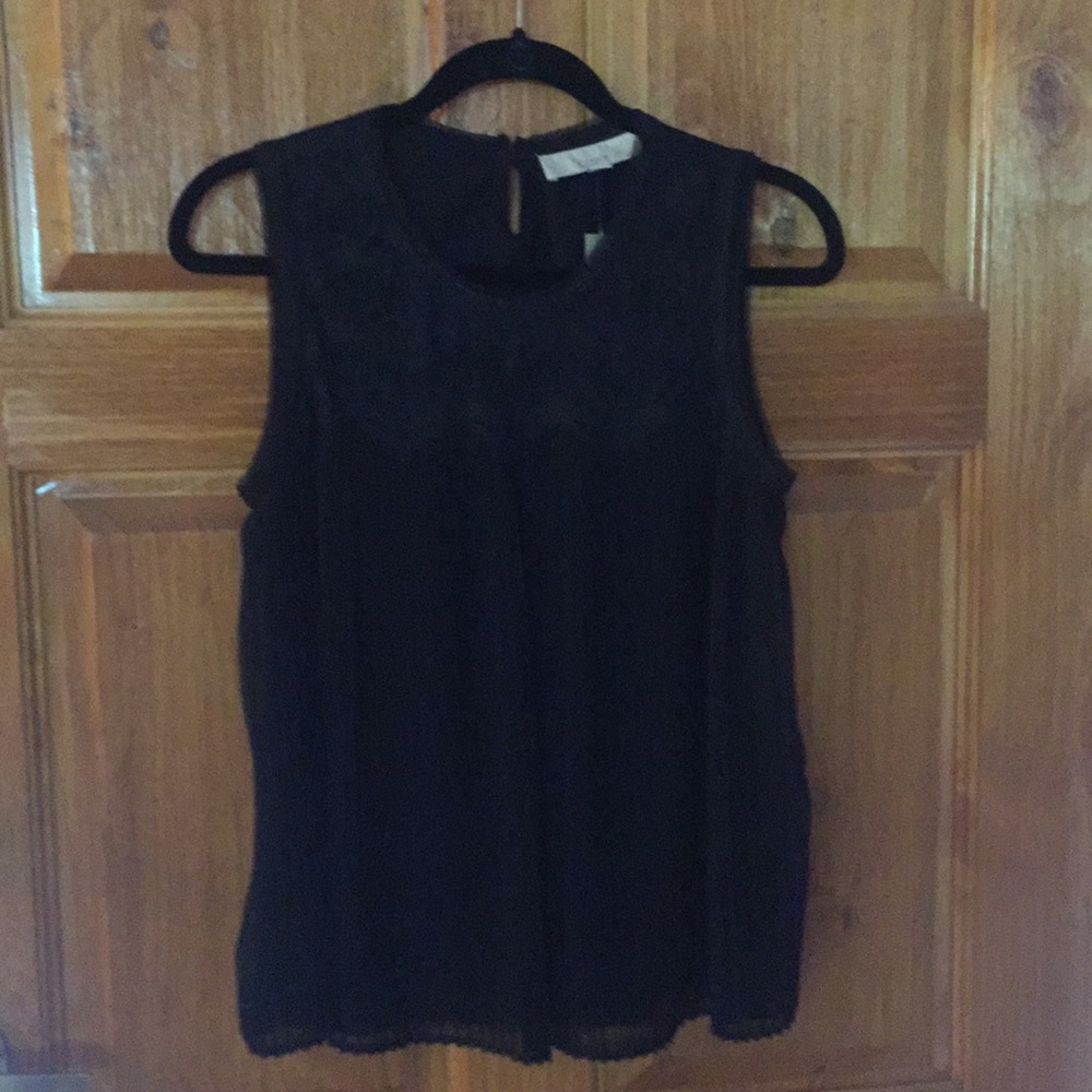 Sleeveless, chiffon top by LOFT.